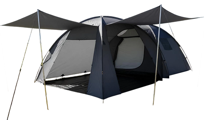 Tienda de campaña familiar de doble capa impermeable para 5-6 personas