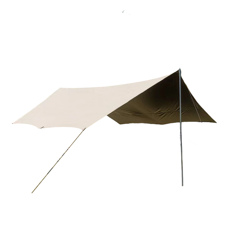 Toldo exterior de tela Oxford 150D con lona con revestimiento negro titanio