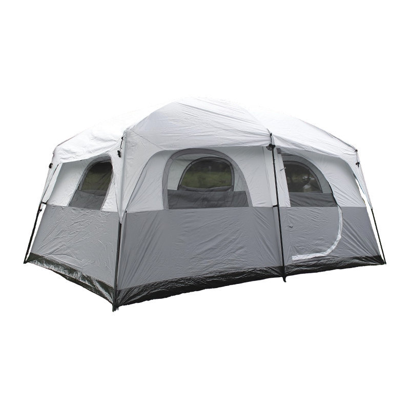 Amplia tienda de campaña para 10 personas con soporte de postes de acero